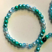 Bracelet - Glass Pearls: Aqua green - mix-and-match