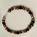 Bracelet x 2 - Glass Pearls: Cognac and Coffee