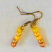 Earrings - Glass Pearls: Golden Autumn