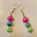 Earrings - Flower Girl: Hot pink, blue and lime