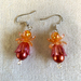 Earrings: Bellflower - Copper and Apricot