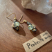 Crescent Moon Earrings with Prehnite