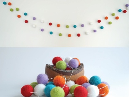 Felt Ball Garland / Bunting - 3m