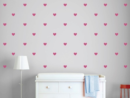 Decals Heart Decals Fabric Wall Stickers Non-Toxic