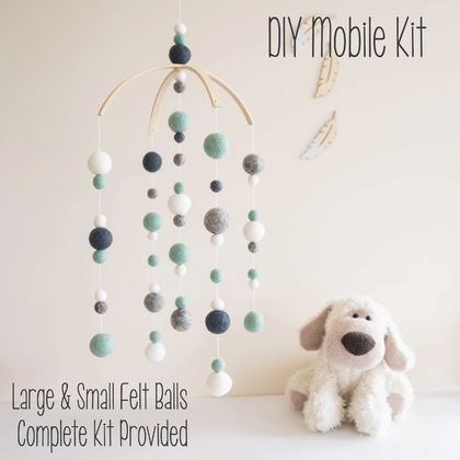 DIY Felt Ball Cot Mobile