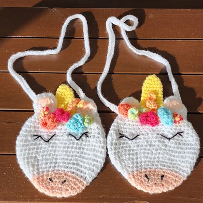 Handmade crochet- Unicorn bag 