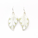 Peridot ribbonwood leaf earrings 