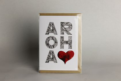 Aroha greeting card x 3