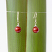 Christmas Bauble Earrings - Burgundy Crystal Pearls