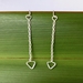 Long Twisted Arrow drop Earrings in Sustainable Sterling Silver