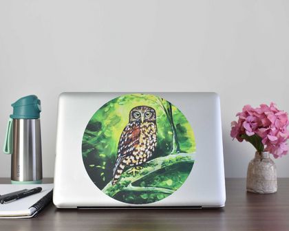 Morepork small dot wall decal by Ira Mitchell