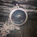 A Single wish with Bling - A Window locket with a Dandelion wish and Crystals - Double sided, Plain or Crystals