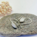 Stylised Snowdrop Flower Hoop Earrings in Sterling Silver