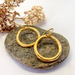 Organic Circle Hoop Earrings - 18ct Gold plate over Sterling Silver