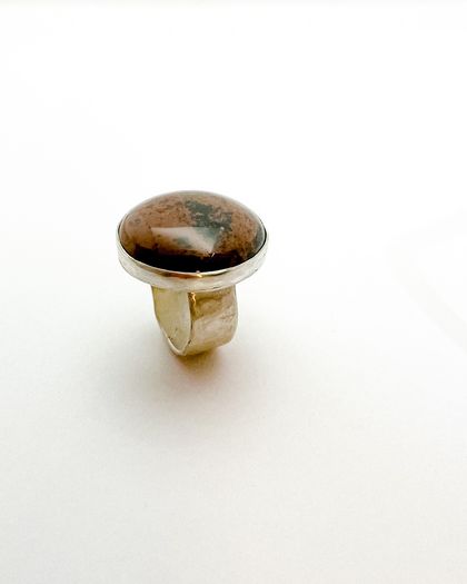 Mahogany Obsidian Cocktail Ring - Size N