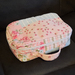 Child size suitcase - pink patchwork