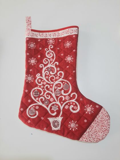 Christmas stocking - scandi red