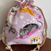 Small Knitting/ Crochet Project Bag , Dreamy Kitties