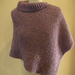 Mauve and Grey Wool Poncho