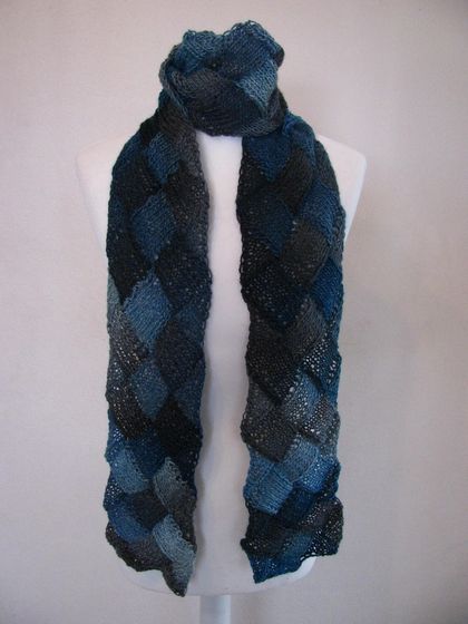 Stormy Seas Entrelac scarf
