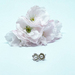 Flower Pearl Stud Earrings - Sterling Silver