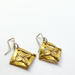 Flower Dangle Earrings in Gold Bronze + Sterling Silver