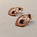 Lovely wire wrapped copper studs with garnet 