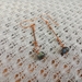 Wrapped copper wire earrings with labradorite beads