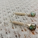 Wire wrapped sterling silver earrings with labradorite beads