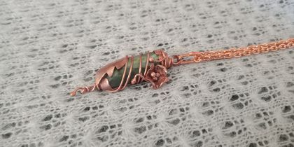 Large copper and labradorite necklace