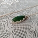 Green chalcedony necklace in gallery setting
