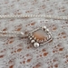 Peach moonstone and silver necklace