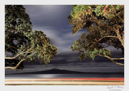 'Rangitoto Night' Kohimarama Beach (night photography)