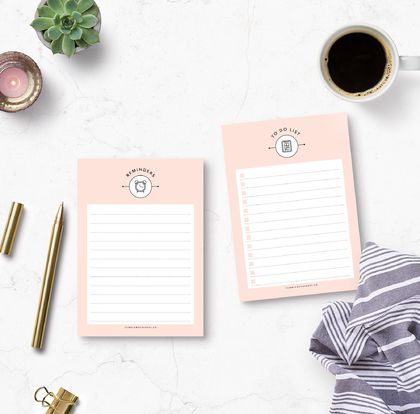 To Do List and Reminders Notepad Set