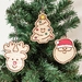 Christmas Ornament Set - Santa, Reindeer and Xmas Tree
