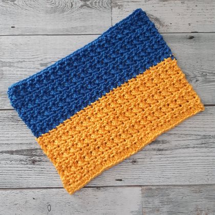 For Ukraine Crochet Dishcloth