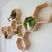 Hex Shelves (Pine) - Set of 9