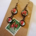  Postage Stamp earrings 