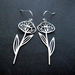 spring flower stainless steel earrings