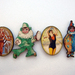 sale - Vintage circus - woodcut magnet set