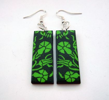 sale - wild garden earrings in apple green
