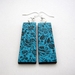 Peppermint and black tapestry earrings