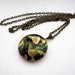 Feathery leaves - locket necklace