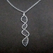 stainless steel helix pendant necklace
