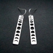 Moon phases - stainless steel bar earrings
