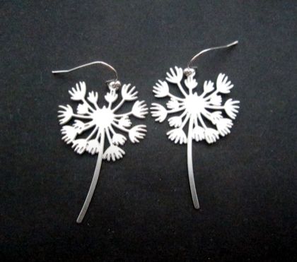 stainless steel dandelion earrings