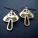 brass mushroom earrings