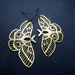 Brass moth earrings