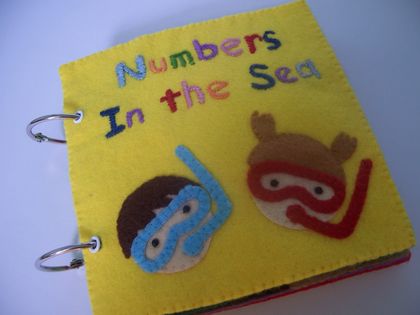 Felt quiet / activity book *numbers in the sea*no.17 ---PDF Patterns--- -