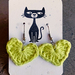 Crochet Heart Earrings on stainless steel hooks